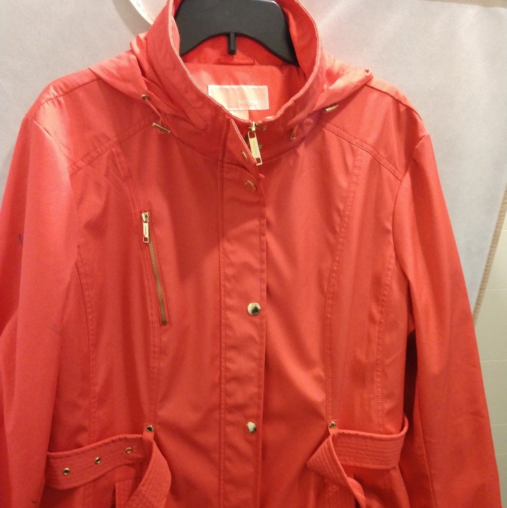 Michael Kors Women's Hooded Belted Jacket